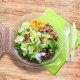 Salátová miska průhledná s vypouklým víčkem 1700 ml (PP) [25 ks]