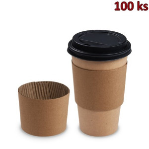 Manžeta papírová hnědá pro kelímky Ø 90 mm [100 ks]