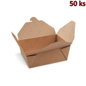 Food box Kraft 151 x 120 x 65 mm 1300 ml (PAP/PE) [50 ks]