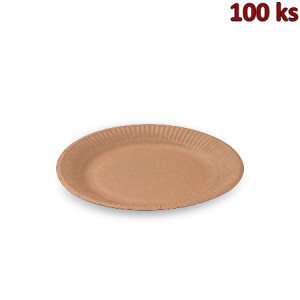 Papírový talíř, Kraft (PAP - FSC Mix) Ø 18 cm