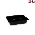 Menu mísa Reware Lunch vratná nedělená černá 227 x 178 x 49 mm (PP) [20 ks]