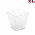 Fingerfood kelímek hranatý, čirý 5,9 x 5,9 x 5,4 cm - 100 ml [50 ks]