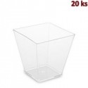 Fingerfood kelímek hranatý, čirý 7,2 x 7,2 x 7,2 cm - 230 ml [20 ks]