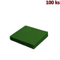Papírové ubrousky tmavě zelené 1-vrstvé, 33 x 33 cm [100 ks]