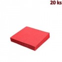 Papírové ubrousky červené 33 x 33 cm 3-vrst [20 ks]