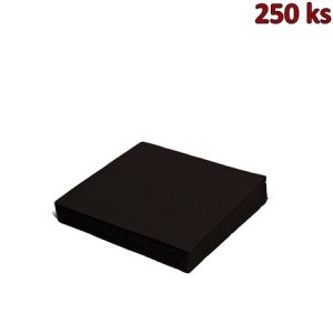 Papírové ubrousky černé 2-vrstvé, 24 x 24 cm [250 ks]