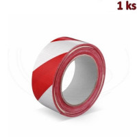 Lepící páska s tkaninou, červeno-bílá 33 m x 50 mm [1 ks]