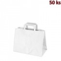 Papírové tašky bílé 32+16 x 27 cm [250 ks]